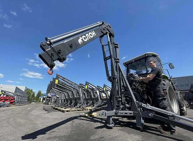 Кран-манипулятор "Cлон" на трактор